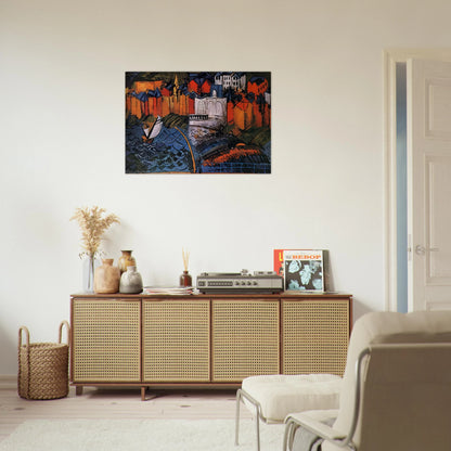 SAILBOAT AT SAINTE ADRESSE 1912 - Raoul Dufy Brushed Aluminum Print - 70x100 cm / 28x40 inches | Raoul Dufy Aluminum Print | Raoul Dufy Prints