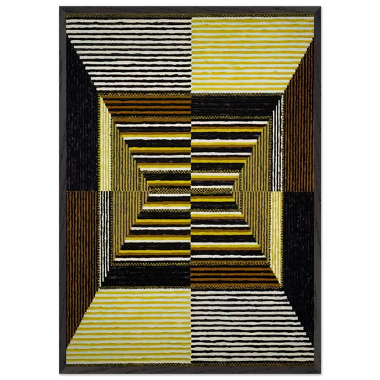 The Acrobatic Rectangle Per Eleven - 1967 - Alfred Jensen 70x100 cm / 28x40 inches Framed Art Print – Black Wooden Frame