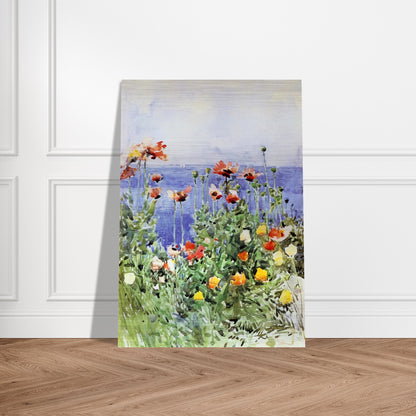 Poppies, Isles of Shoals 02 - Childe Hassam Brushed Aluminum Print - 70x100 cm / 28x40 inches | Childe Hassam Aluminum Print | Childe Hassam Prints
