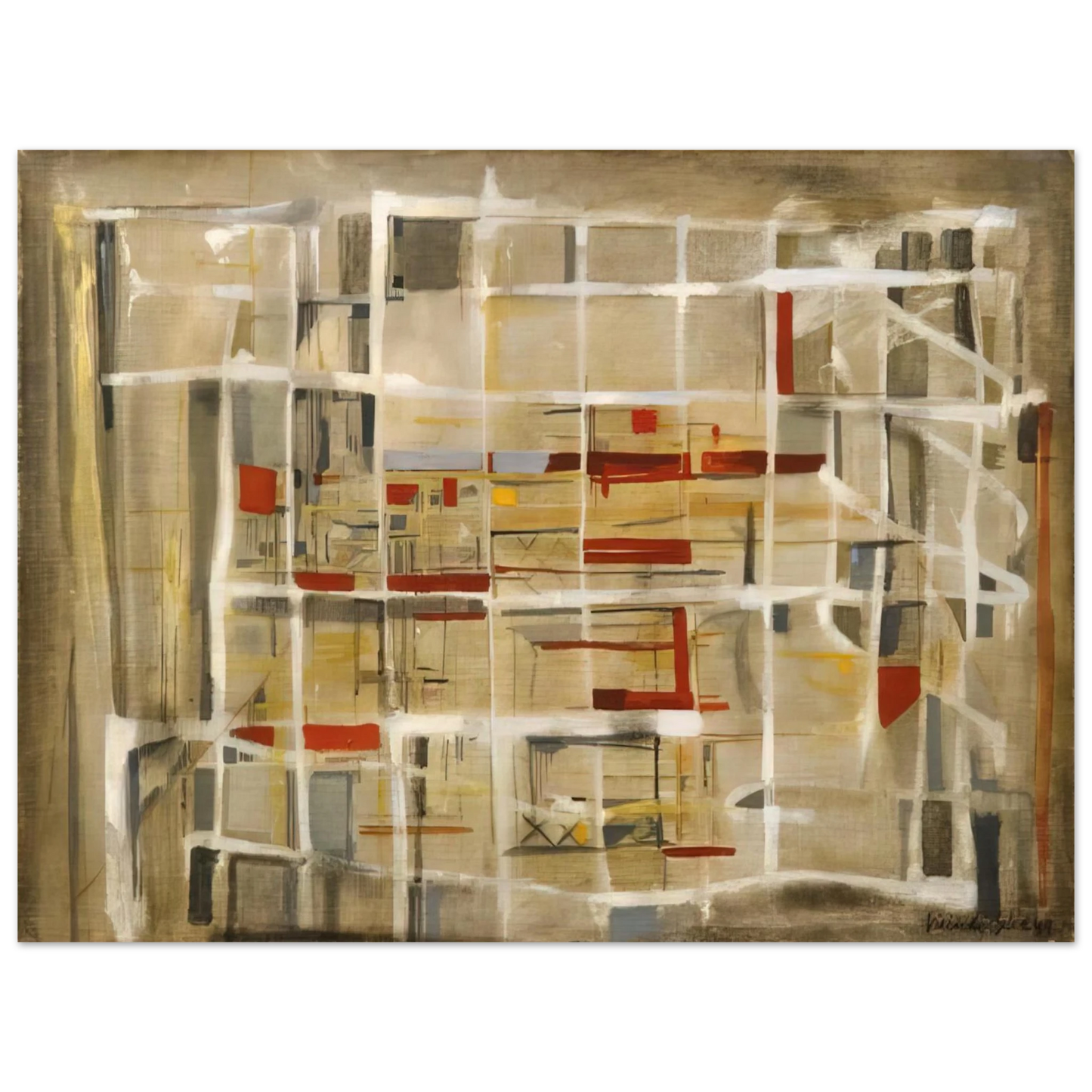 Maria Helena Vieira da Silva - Interieur Ã  la spirale - 1949  75x100 cm / 30x40inches Fine Art Poster