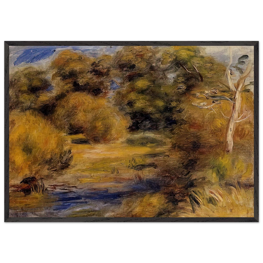 The Clearing - Pierre-Auguste Renoir 70x100 cm / 28x40 inches Framed Art Print – Black Wooden Frame