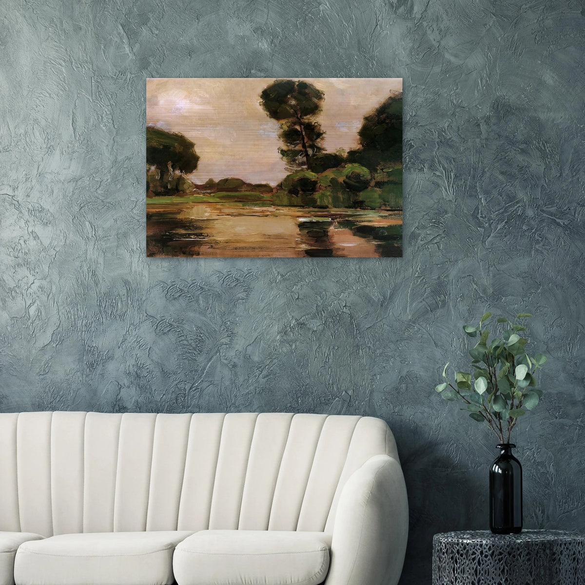 Lonely tree at the Gein Sun - Piet Mondrian Brushed Aluminum Print - 70x100 cm / 28x40 inches | Piet Mondrian Aluminum Print | Piet Mondrian Prints