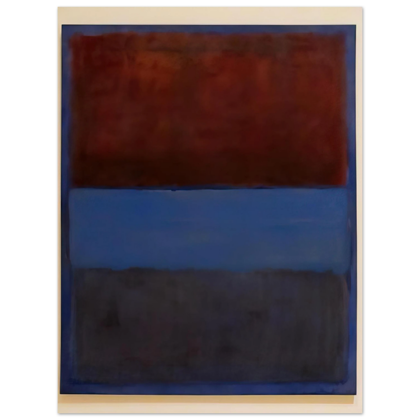 Mark Rothko - No.61 Rust and Blue - 1953 Wall Art - 60x80 cm / 24x32 inches - Premium Wooden Framed Poster With Fine Art Paper-canvas - Black frame