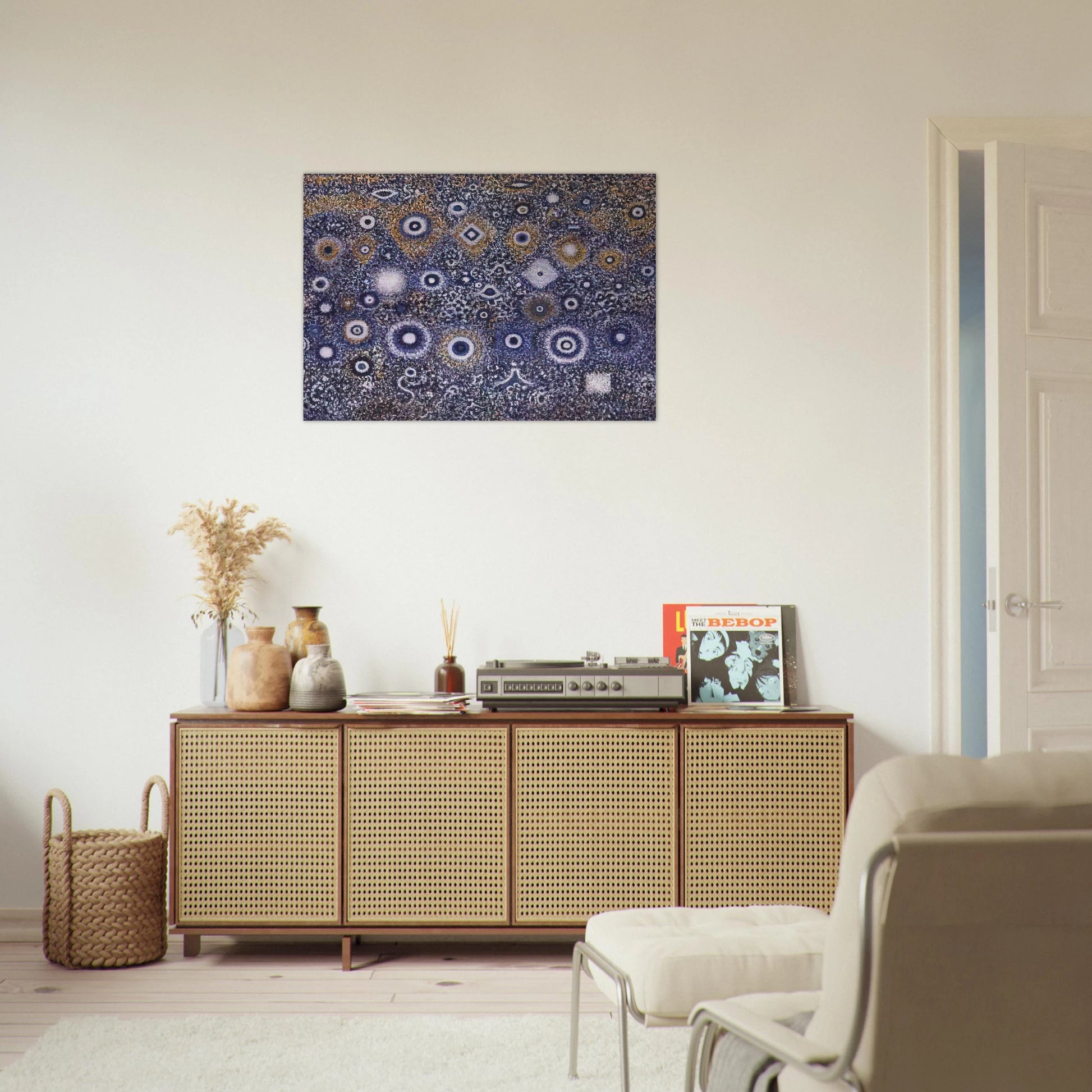 Night Landscape - 1971 - Richard Pousette-Dart Brushed Aluminum Print - 70x100 cm / 28x40 inches | Richard Pousette-Dart Aluminum Print | Richard Pousette-Dart Prints