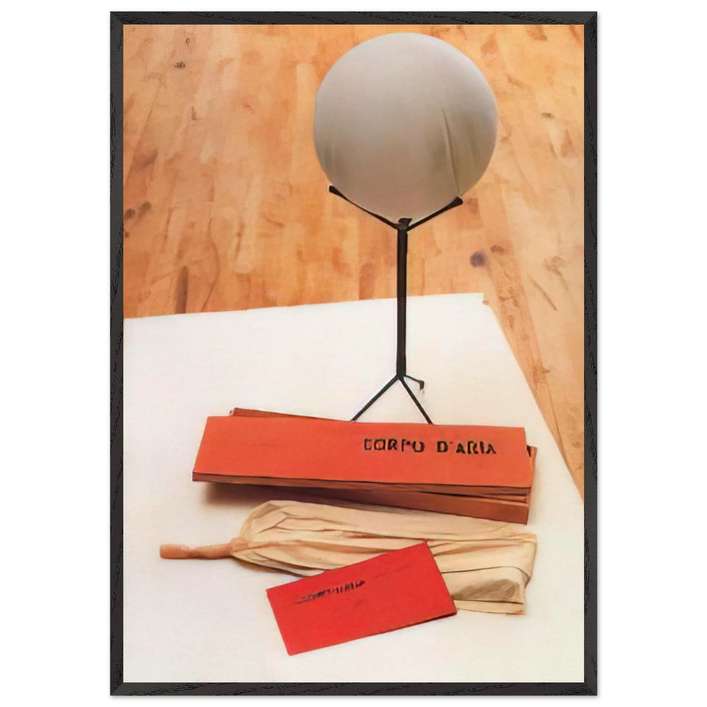 Body of Air - Piero Manzoni 70x100 cm / 28x40 inches Framed Art Print – Black Wooden Frame