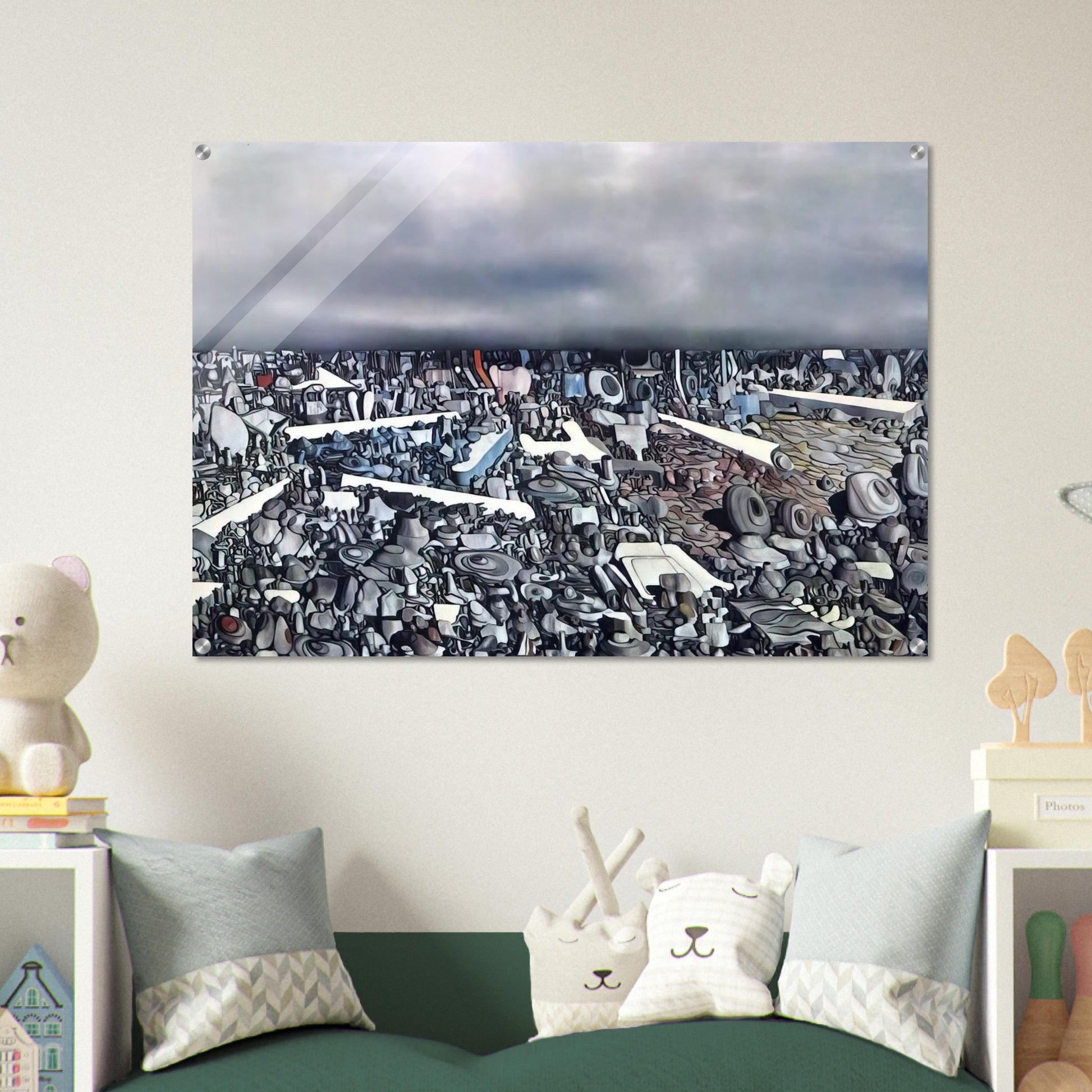 Multiplication of the Arcs - Yves Tanguy Acrylic Print - 70x100 cm / 28x40″ inches
