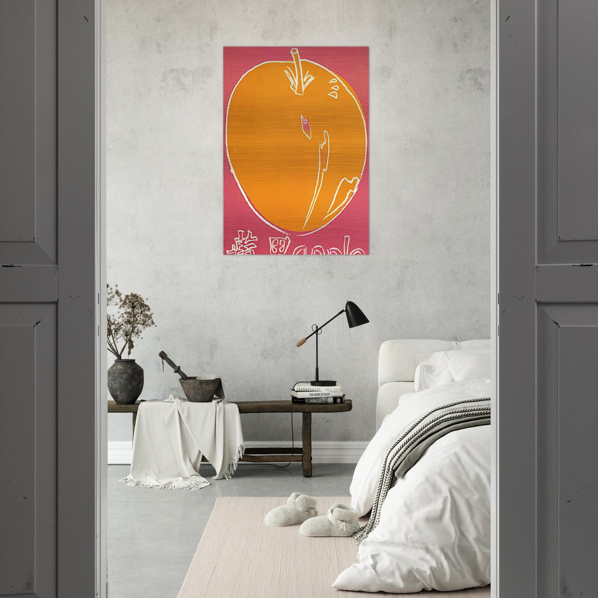 Apple - Andy Warhol Brushed Aluminum Print - 70x100 cm / 28x40 inches | Andy Warhol Aluminum Print | Andy Warhol Prints
