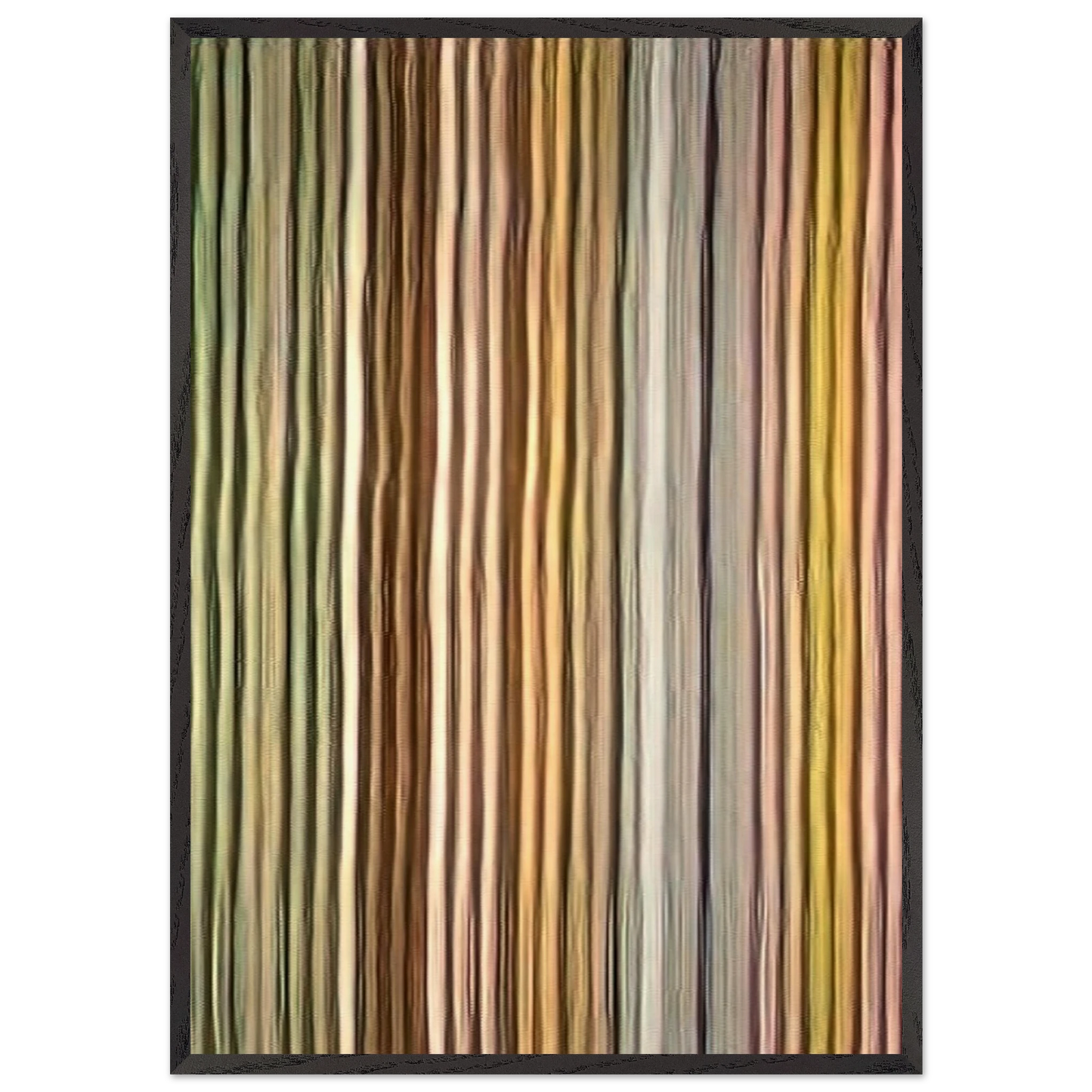 Long John - 1968 - Gene Davis 70x100 cm / 28x40 inches Framed Art Print – Black Wooden Frame