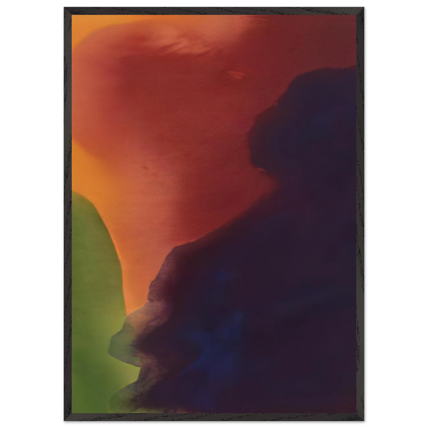 Helen Frankenthaler - Blue Atmosphere III - 1963 Wall art - 45x45 cm / 18x18 inches - Fine Art Poster-canvas - -