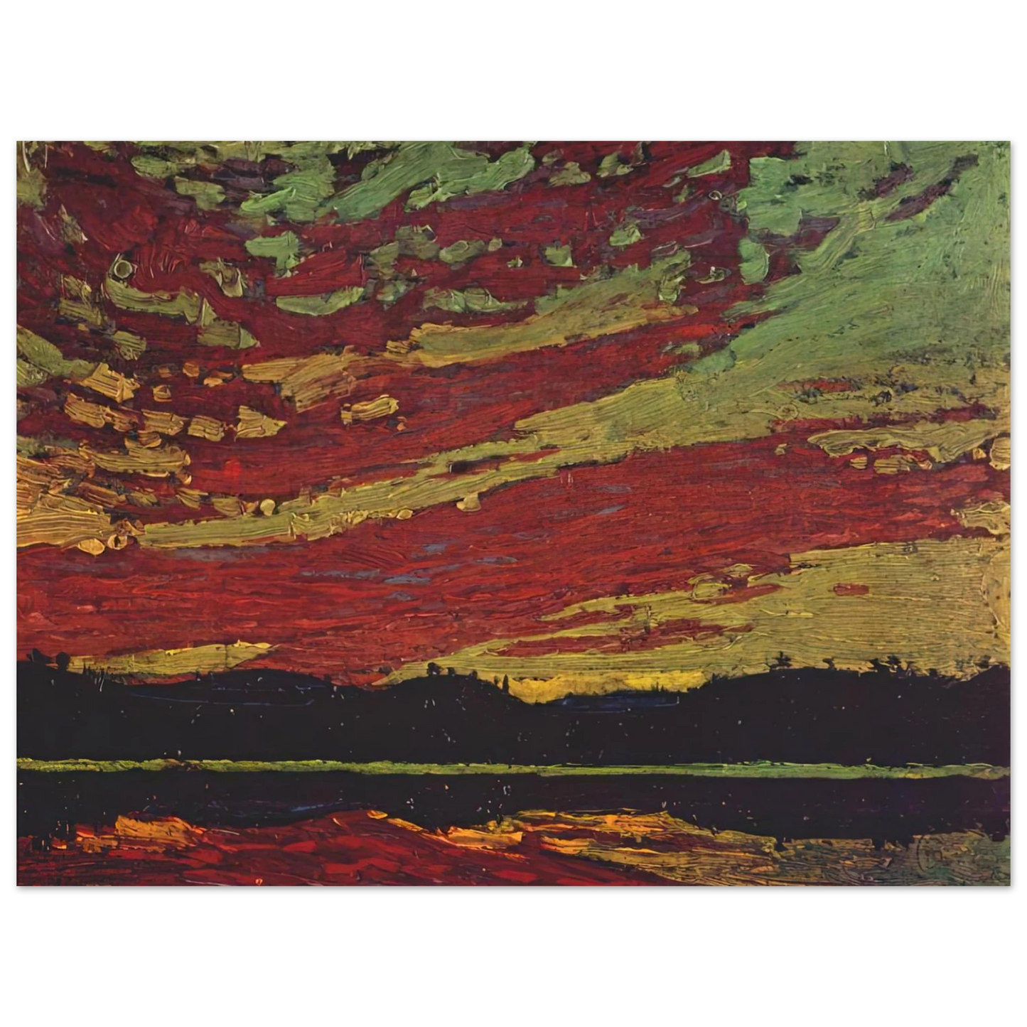 Tom Thomson - SUNSET 1915  75x100 cm / 30x40inches Fine Art Poster