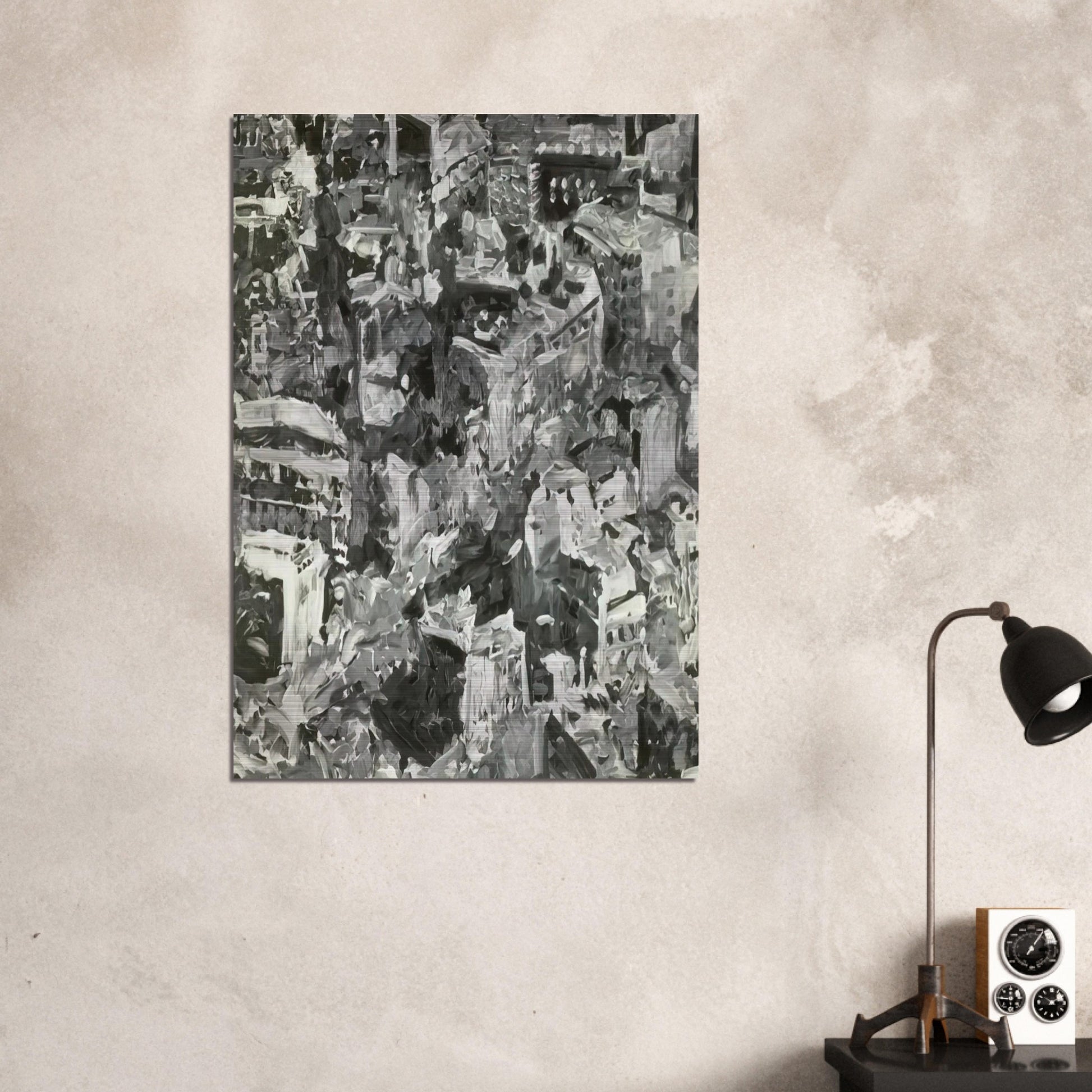 TOWNSCAPE PARIS 1968 - Gerhard Richter Brushed Aluminum Print - 70x100 cm / 28x40 inches | Gerhard Richter Aluminum Print | Gerhard Richter Prints