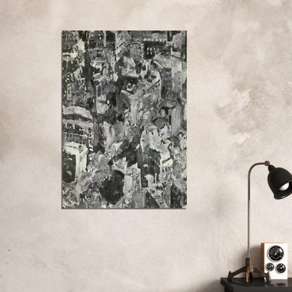 TOWNSCAPE PARIS 1968 - Gerhard Richter Brushed Aluminum Print - 70x100 cm / 28x40 inches | Gerhard Richter Aluminum Print | Gerhard Richter Prints