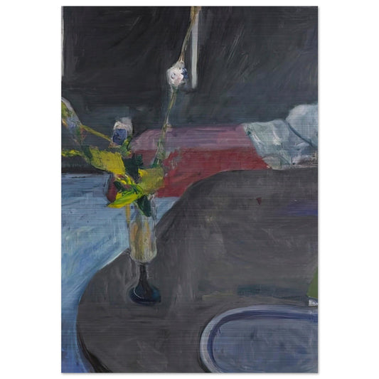 Interior with Flowers - Richard Diebenkorn Brushed Aluminum Print - 70x100 cm / 28x40 inches | Richard Diebenkorn Aluminum Print | Richard Diebenkorn Prints