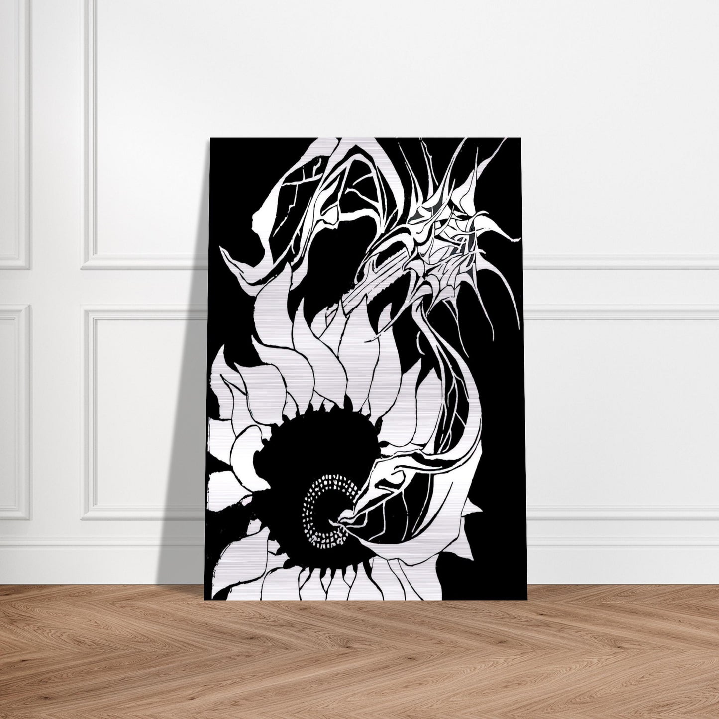 SUNFLOWERS - MC Escher Brushed Aluminum Print - 70x100 cm / 28x40 inches | MC Escher Aluminum Print | MC Escher Prints