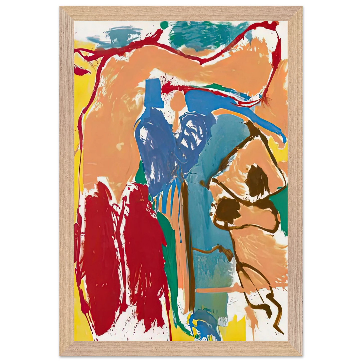 Helen Frankenthaler - Mediterranean Thoughts, 1960- Wall Art - 60x80 cm / 24x32 inches - Fine Art Poster-canvas - -