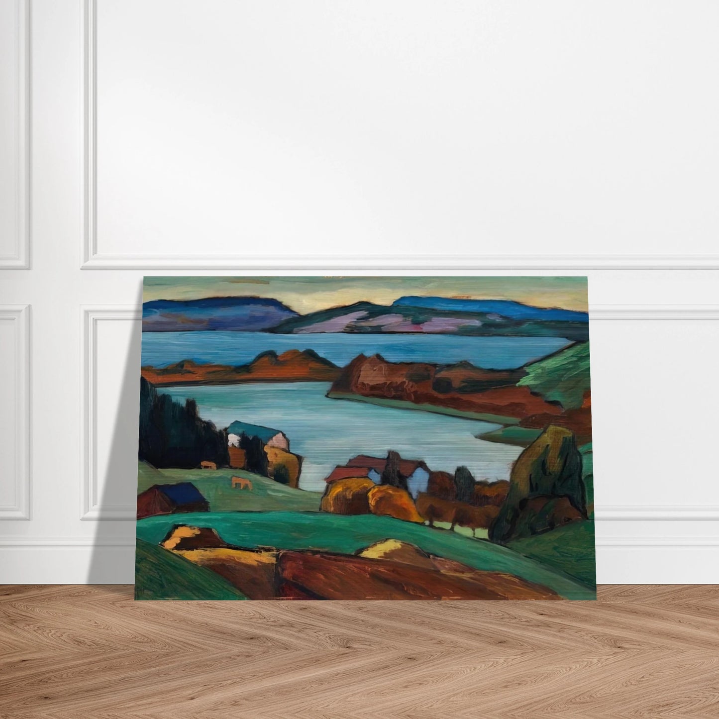 STAFFELSEE 1934 - Gabriele Munter Brushed Aluminum Print - 70x100 cm / 28x40 inches | Gabriele Munter Aluminum Print | Gabriele Munter Prints