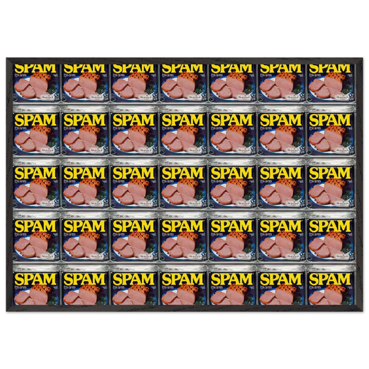 Spam - Andy Warhol 70x100 cm / 28x40 inches Framed Art Print – Black Wooden Frame
