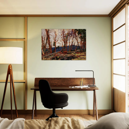 BURNT COUNTRY EVENING SKETCH FOR BURNT LAND 1914 - Tom Thomson Brushed Aluminum Print - 70x100 cm / 28x40 inches | Tom Thomson Aluminum Print | Tom Thomson Prints