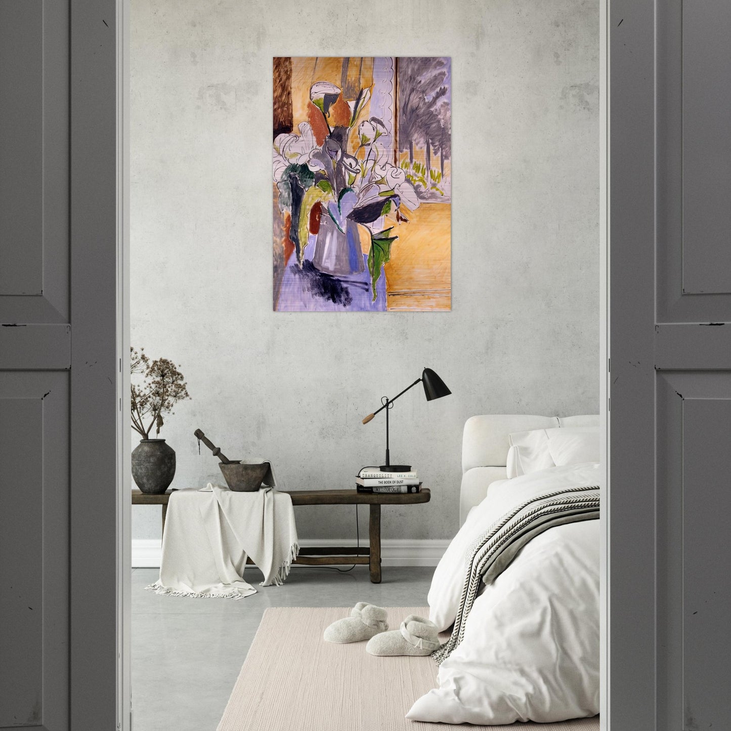 BOUQUET OF FLOWERS ON A VERANDA 1912 - Henri Matisse Brushed Aluminum Print - 70x100 cm / 28x40 inches | Henri Matisse Aluminum Print | Henri Matisse Prints