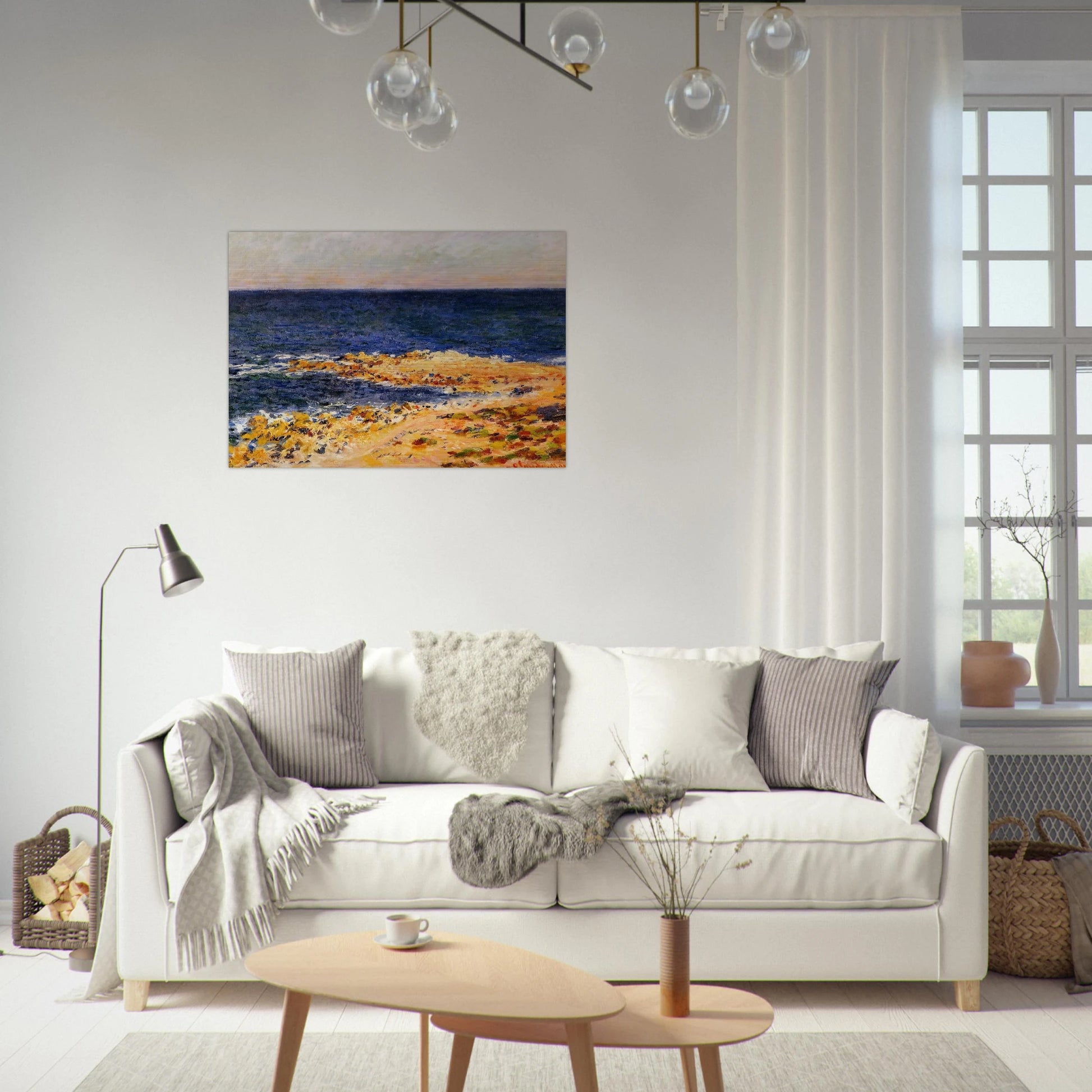 The Big Blue at Antibes - claude monet Brushed Aluminum Print - 70x100 cm / 28x40 inches | claude monet Aluminum Print | claude monet Prints