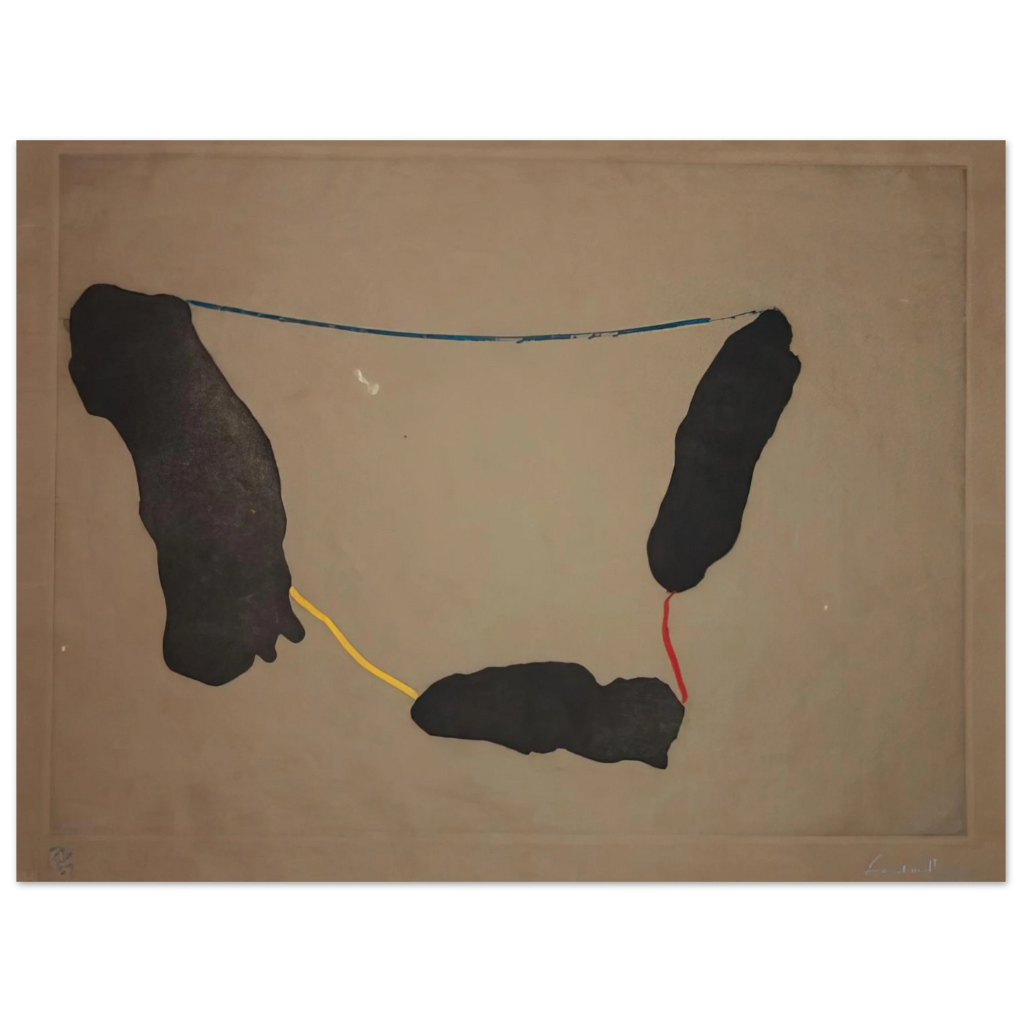 Helen Frankenthaler - Connected By Joy - 1973 Wall art - 20x25 cm / 8x10 inches - Premium Wooden Framed Poster With Fine Art Paper-canvas - Wood frame