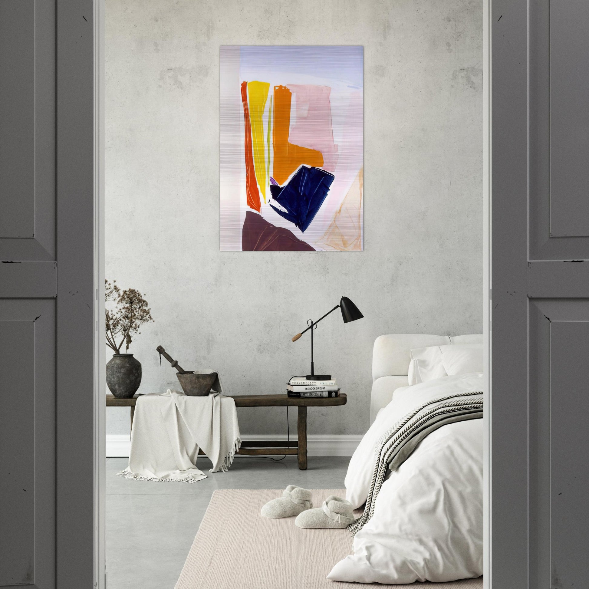 Catalan Via Paris - 1984 - Ronnie Landfield Brushed Aluminum Print - 70x100 cm / 28x40 inches | Ronnie Landfield Aluminum Print | Ronnie Landfield Prints