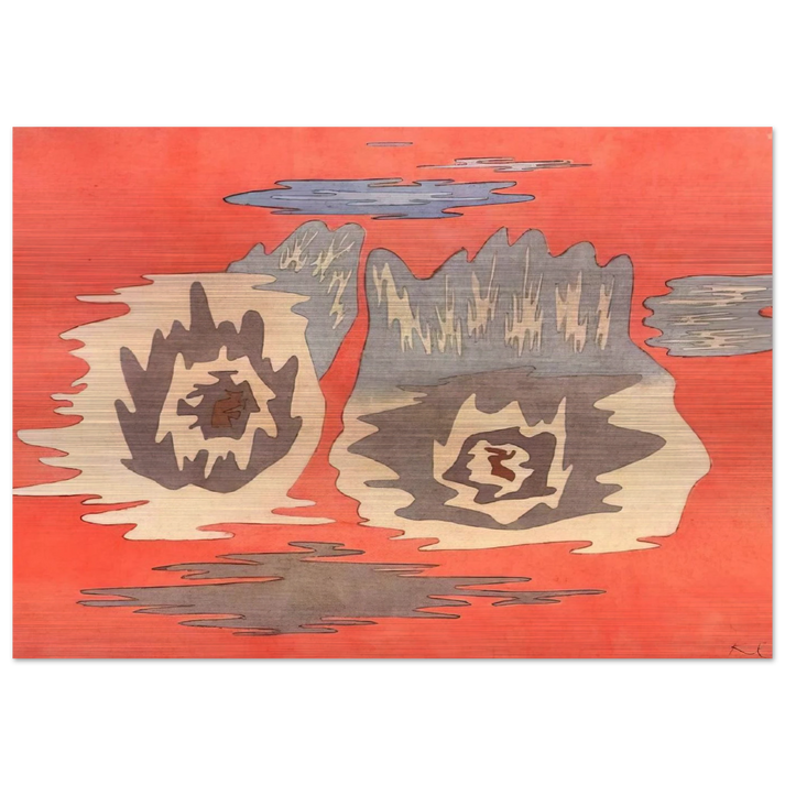 THE PLACE OF THE TWINS 1929 - Paul Klee Brushed Aluminum Print - 70x100 cm / 28x40 inches | Paul Klee Aluminum Print | Paul Klee Prints