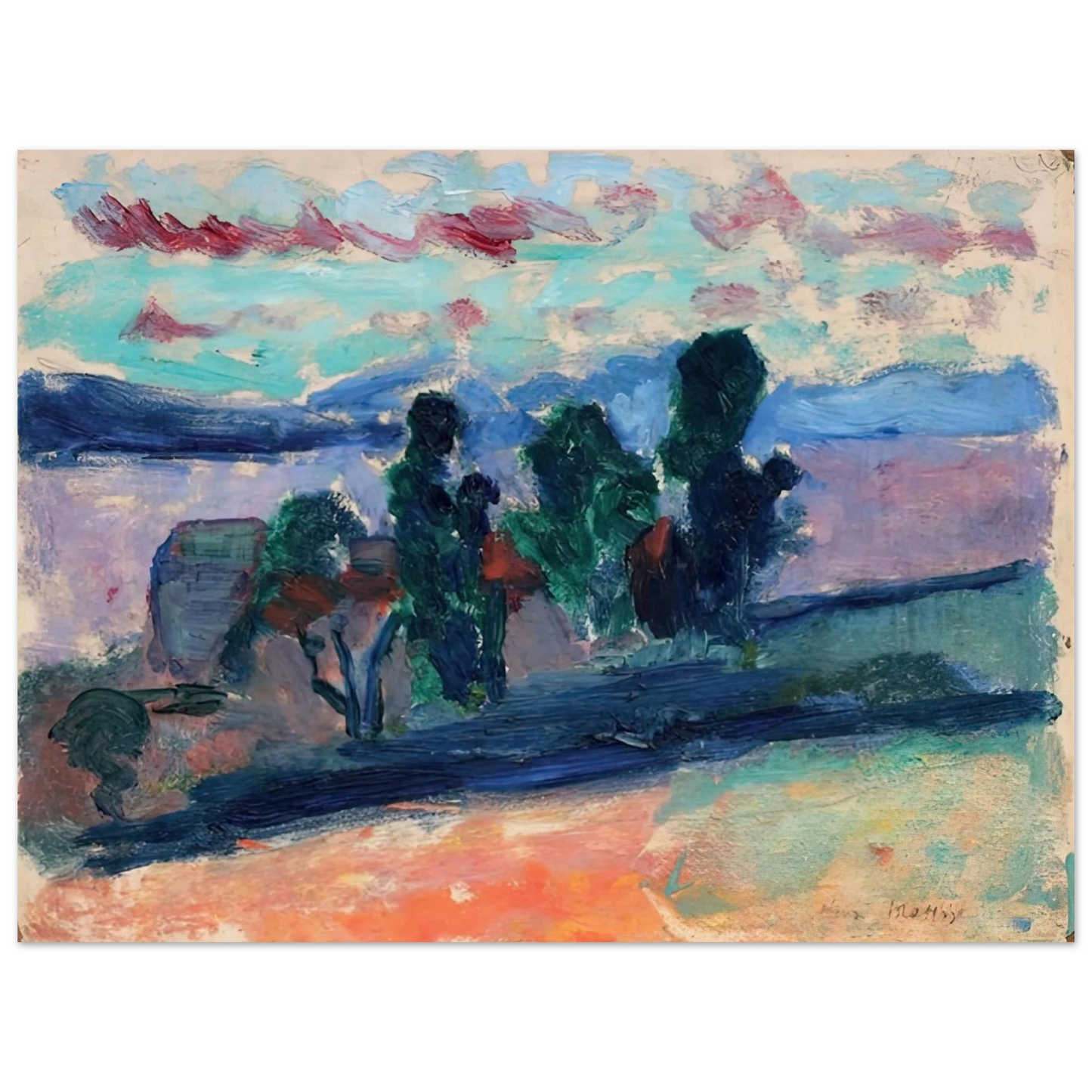 Henri Matisse - PAYSAGE DE SAINT TROPEZ AU CREPUSCULE 1904  75x100 cm / 30x40inches Fine Art Poster