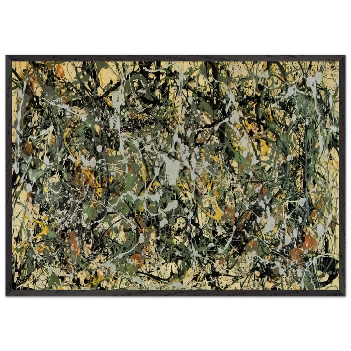 NUMBER 8 1949 - Jackson Pollock 70x100 cm / 28x40 inches Framed Art Print – Black Wooden Frame