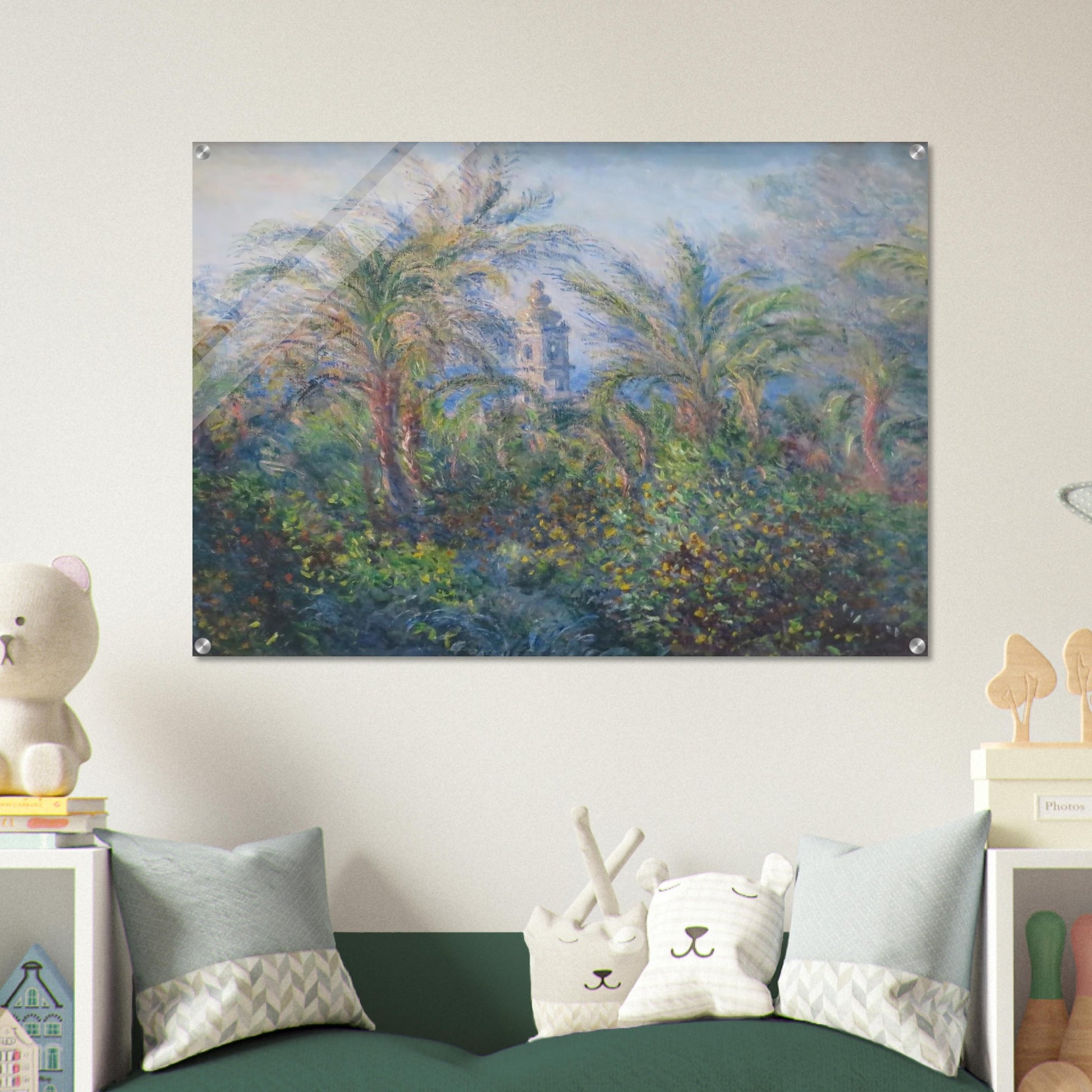Garden in Bordighera, Impression of Morning - claude monet Acrylic Print - 70x100 cm / 28x40″ inches