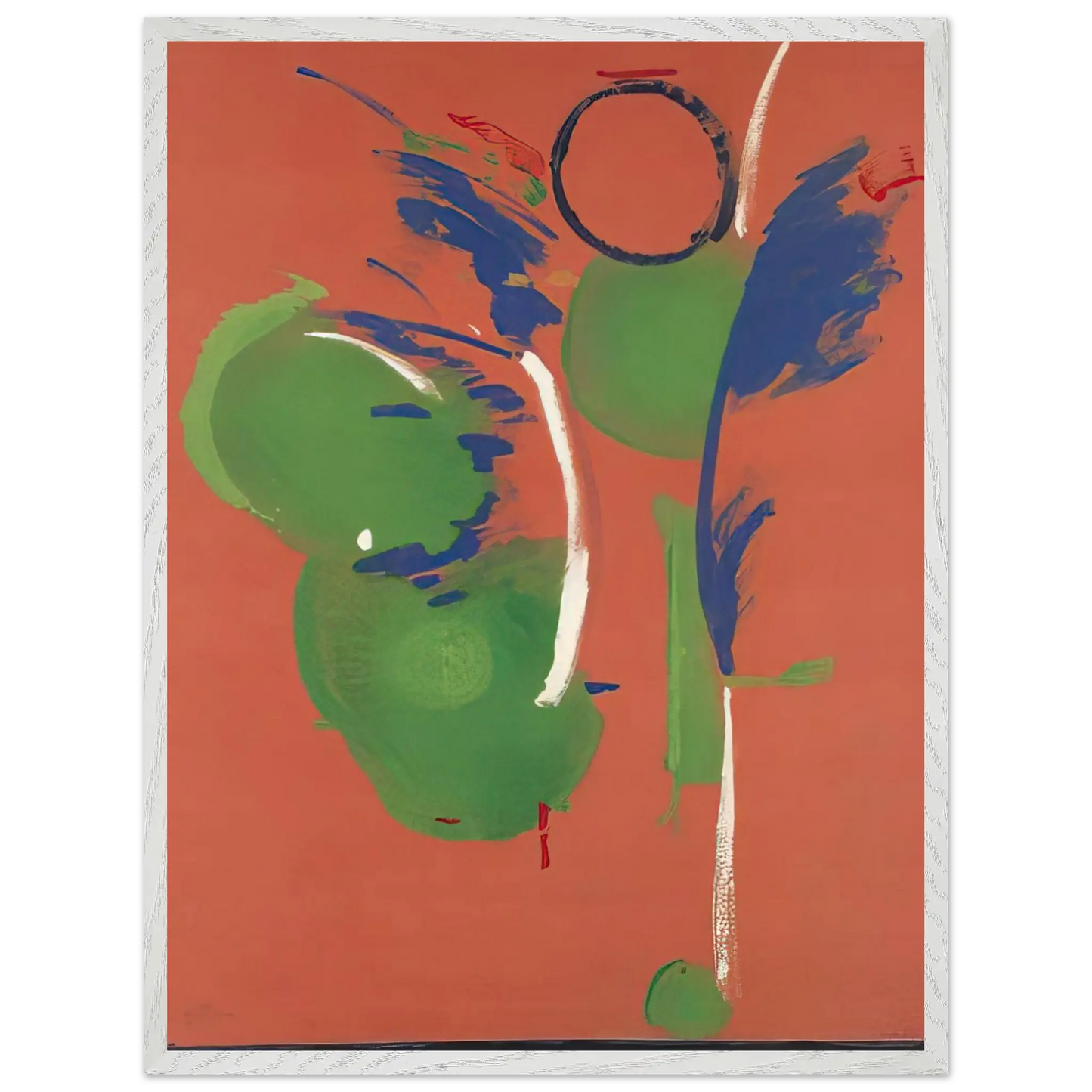 Helen Frankenthaler - Mary, Mary - 1987 Wall art - 27x35 cm / 11x14 Inches - Premium Wooden Framed Poster With Fine Art Paper - Black frame