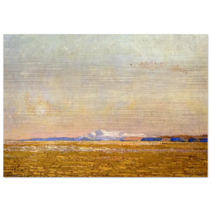 Moonrise at Sunset, Harney Desert - Childe Hassam Brushed Aluminum Print - 70x100 cm / 28x40 inches | Childe Hassam Aluminum Print | Childe Hassam Prints