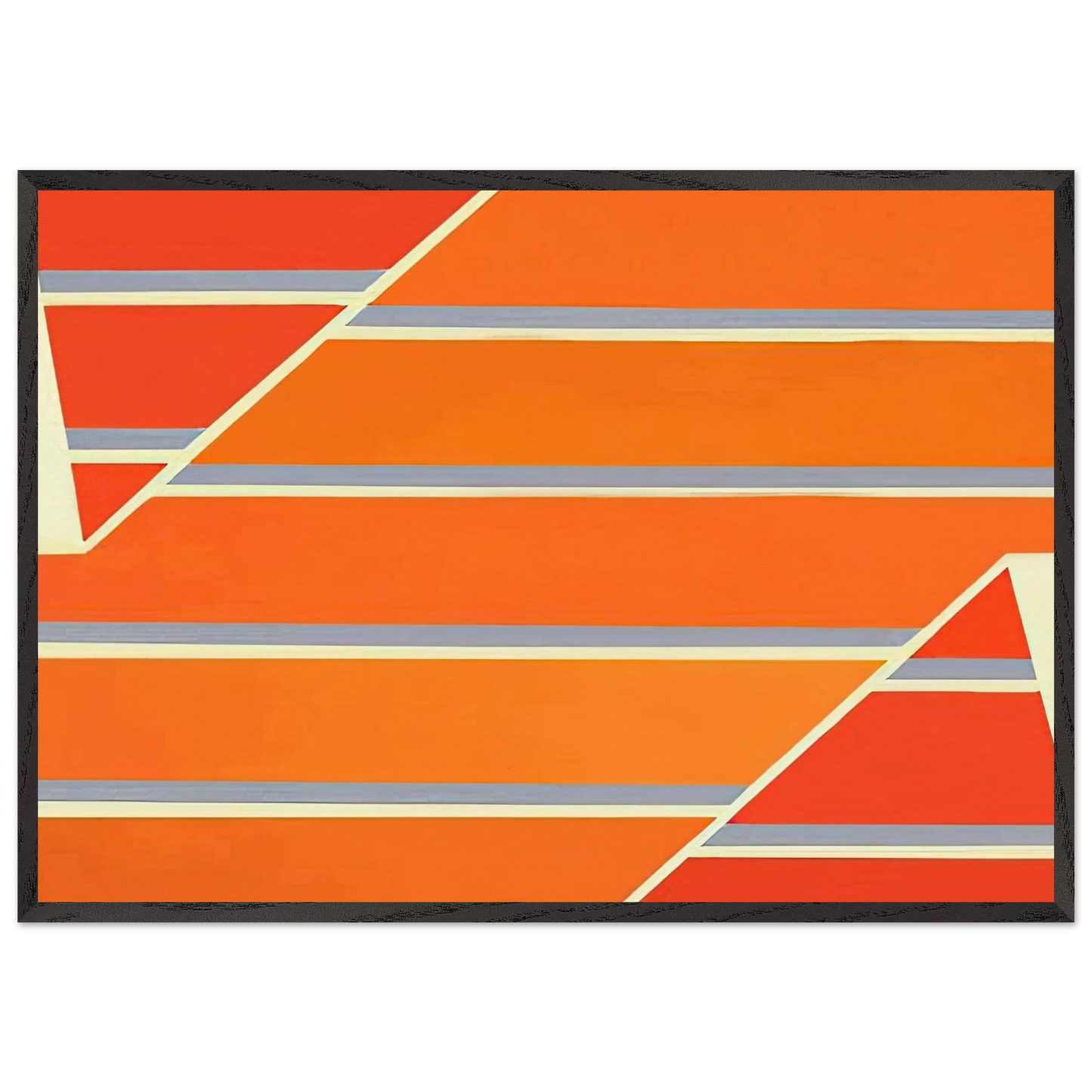 Orange Time - 1965 - Larry Zox 70x100 cm / 28x40 inches Framed Art Print – Black Wooden Frame
