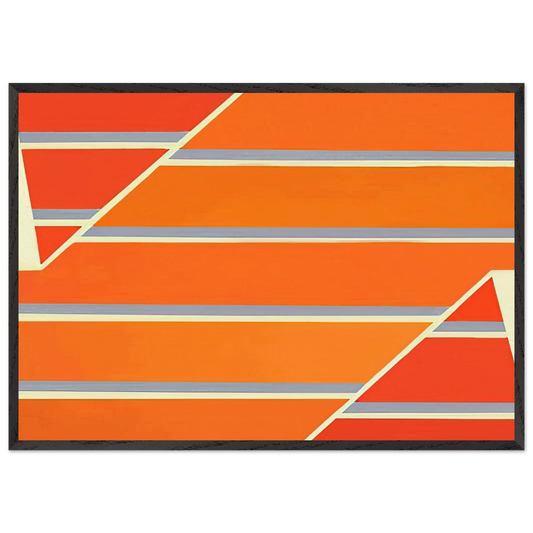 Orange Time - 1965 - Larry Zox 70x100 cm / 28x40 inches Framed Art Print – Black Wooden Frame