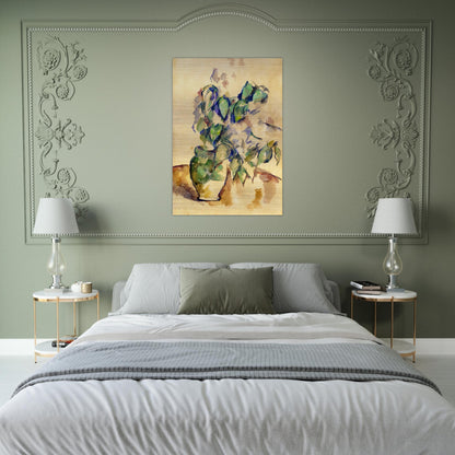 Leaves in a Green Pot - Paul Cézanne Brushed Aluminum Print - 70x100 cm / 28x40 inches | Paul Cézanne Aluminum Print | Paul Cézanne Prints