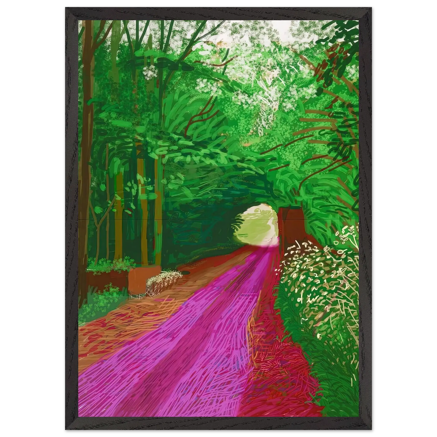 David Hockney - David Hockney Wall art - 30x40 cm / 12x16 inches - Premium Wooden Framed Poster With Fine Art Paper - Black frame