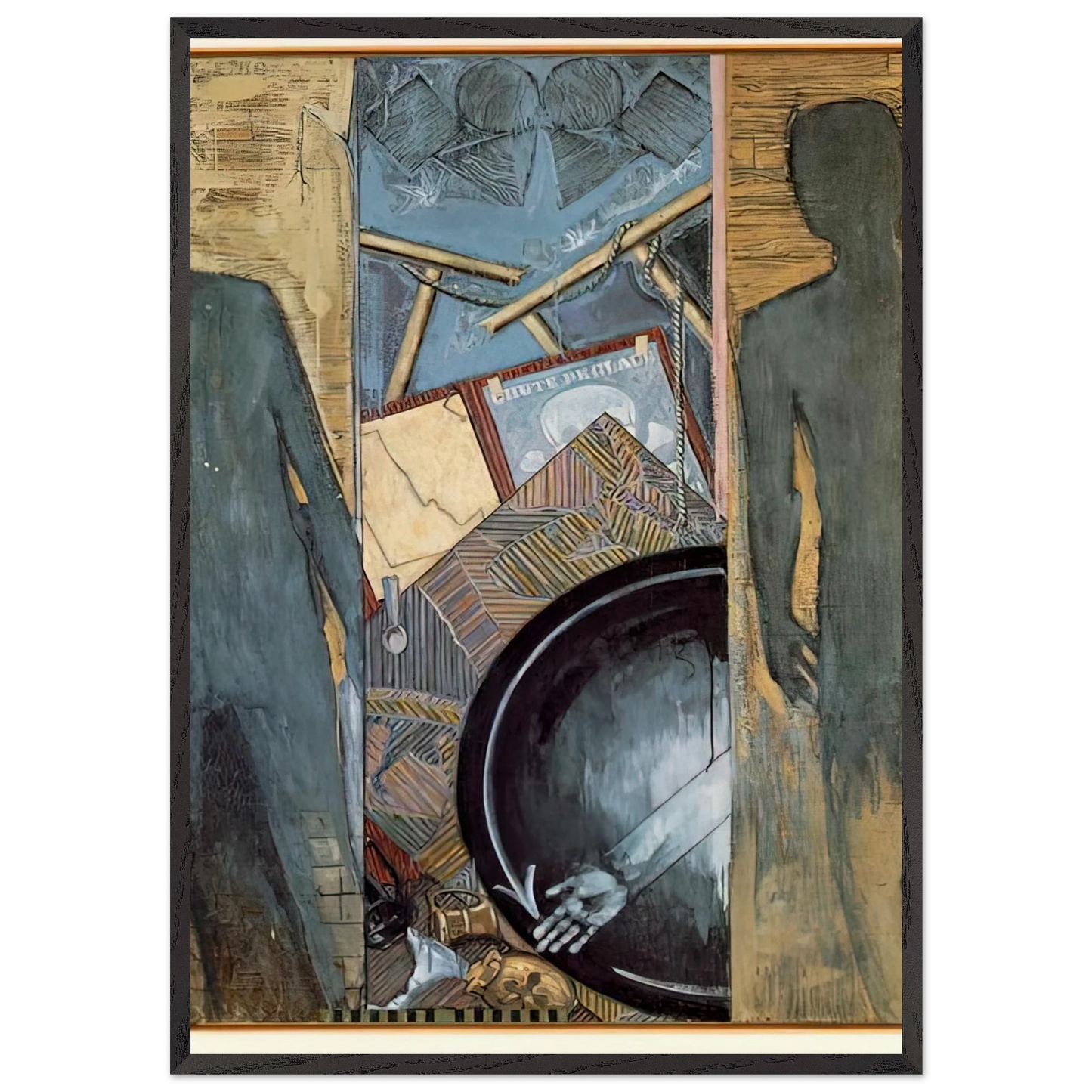 FALL - Jasper Johns 70x100 cm / 28x40 inches Framed Art Print – Black Wooden Frame