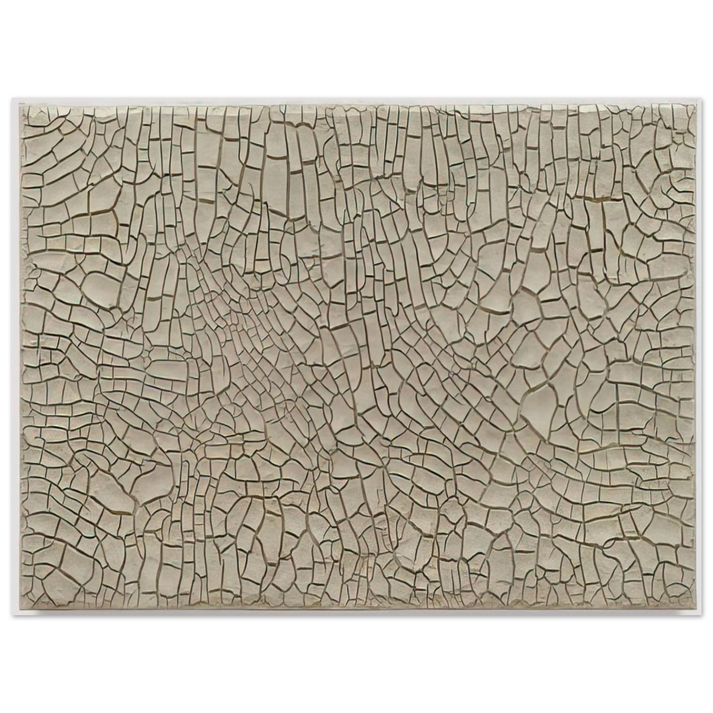 Alberto Burri - Cretto Grande Bianco - 1982  75x100 cm / 30x40inches Fine Art Poster