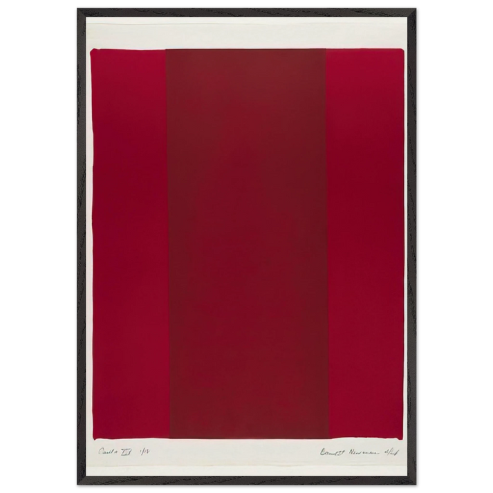 Canto XIV - Barnett Newman 70x100 cm / 28x40 inches Framed Art Print – Black Wooden Frame