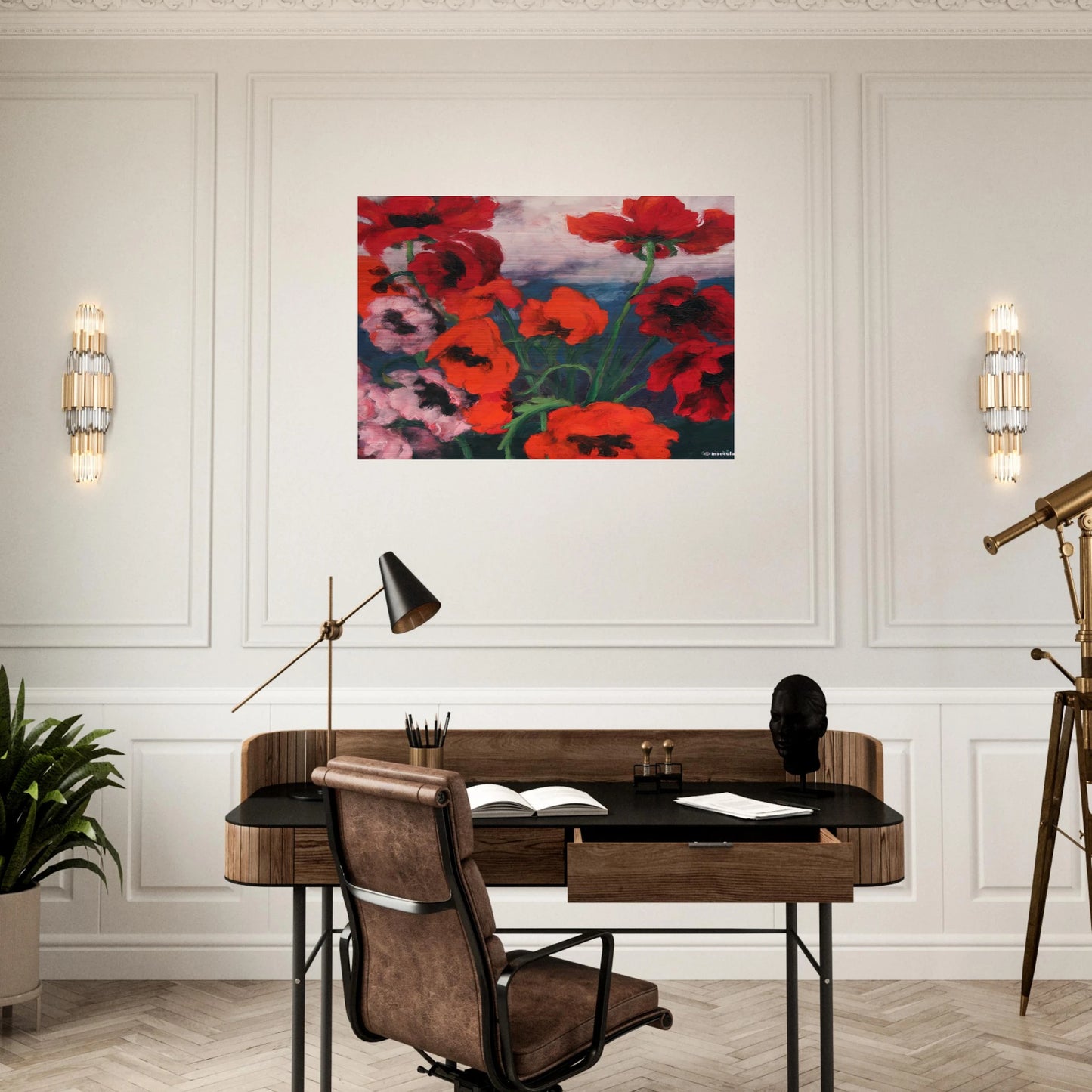 Large Poppies - Emil Nolde Brushed Aluminum Print - 70x100 cm / 28x40 inches | Emil Nolde Aluminum Print | Emil Nolde Prints