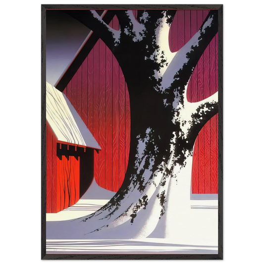 Ruby - Eyvind Earle 70x100 cm / 28x40 inches Framed Art Print – Black Wooden Frame