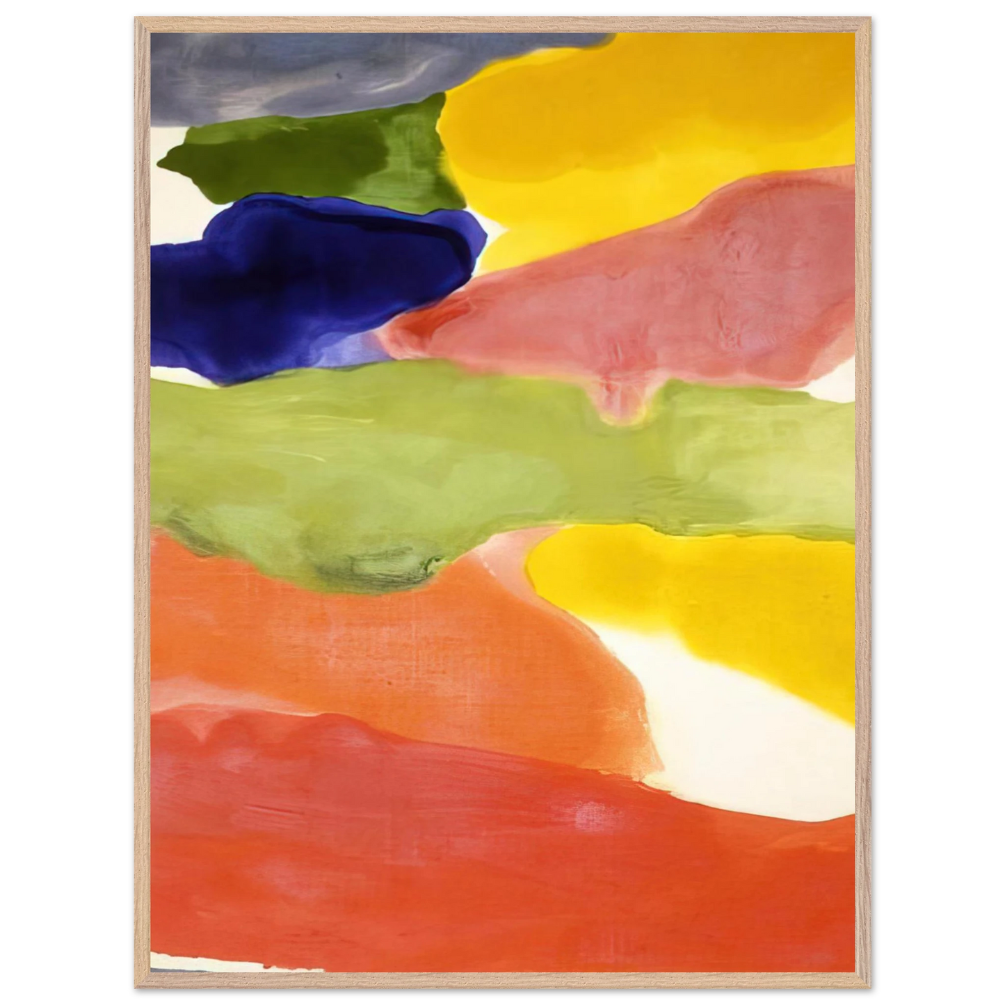 Helen Frankenthaler - Tutti-Fruitti - 1966 Wall art - 13x18 cm / 5x7 inches - Premium Wooden Framed Poster With Fine Art Paper-canvas - Black frame