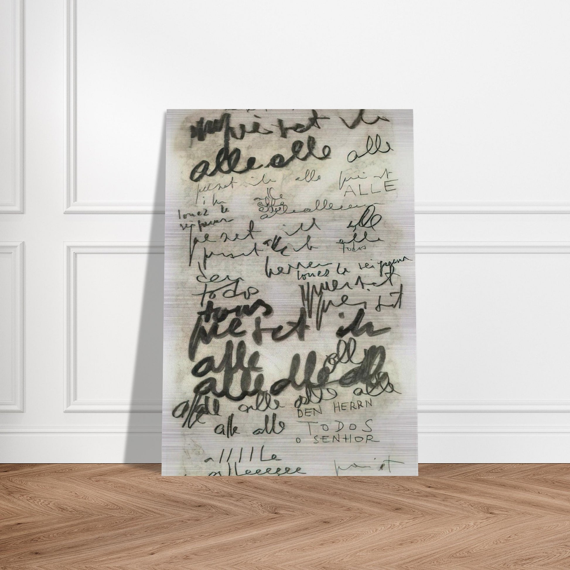 Untitled Alle - 1965 - Mira Schendel Brushed Aluminum Print - 70x100 cm / 28x40 inches | Mira Schendel Aluminum Print | Mira Schendel Prints