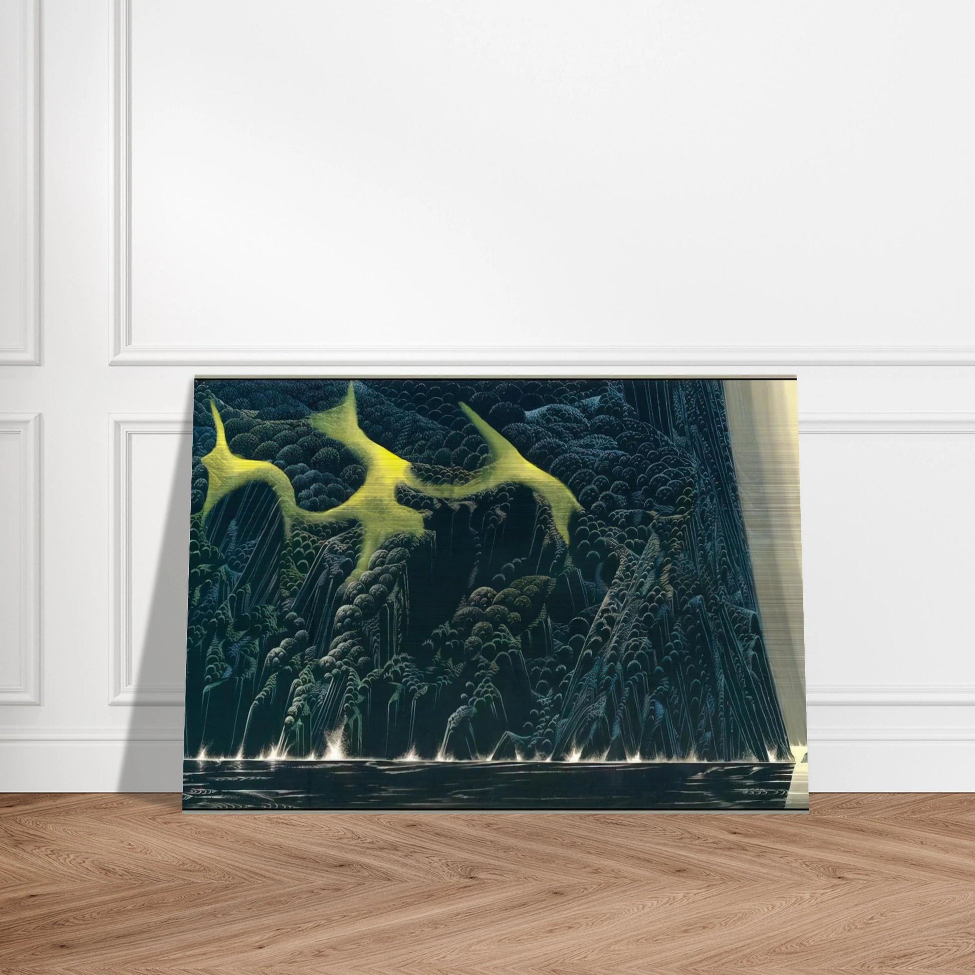 Out of the Sea - Eyvind Earle Brushed Aluminum Print - 70x100 cm / 28x40 inches | Eyvind Earle Aluminum Print | Eyvind Earle Prints