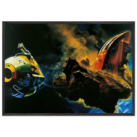 Chris Foss N2 - Chris Foss 70x100 cm / 28x40 inches Framed Art Print – Black Wooden Frame