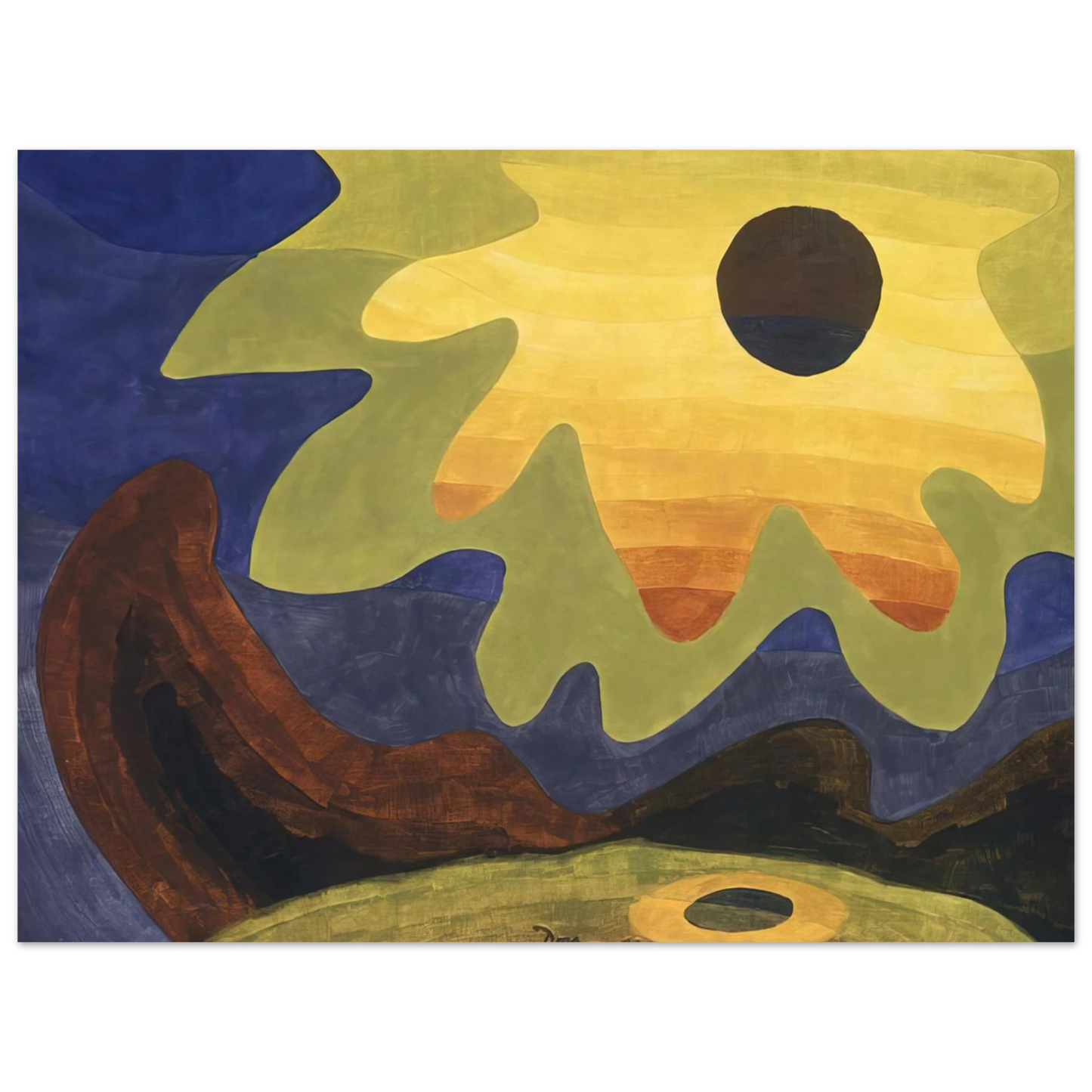Arthur Dove - Sun - 1943  75x100 cm / 30x40inches Fine Art Poster