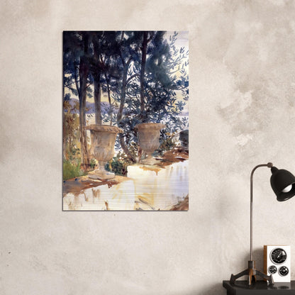 Corfu The Terrace - John Singer Sargent Brushed Aluminum Print - 70x100 cm / 28x40 inches | John Singer Sargent Aluminum Print | John Singer Sargent Prints