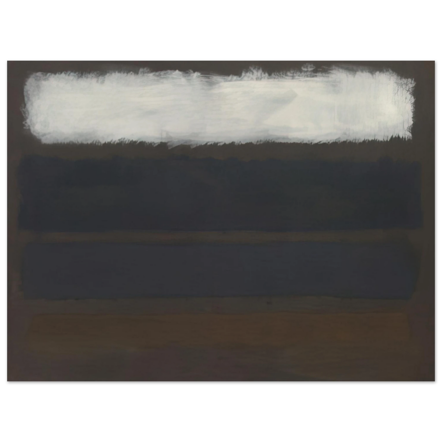 Mark Rothko - No. 14 Horizontals, White over Darks - 1961 Wall Art - 21x29.7 cm / 8x12" - Fine Art Poster - -