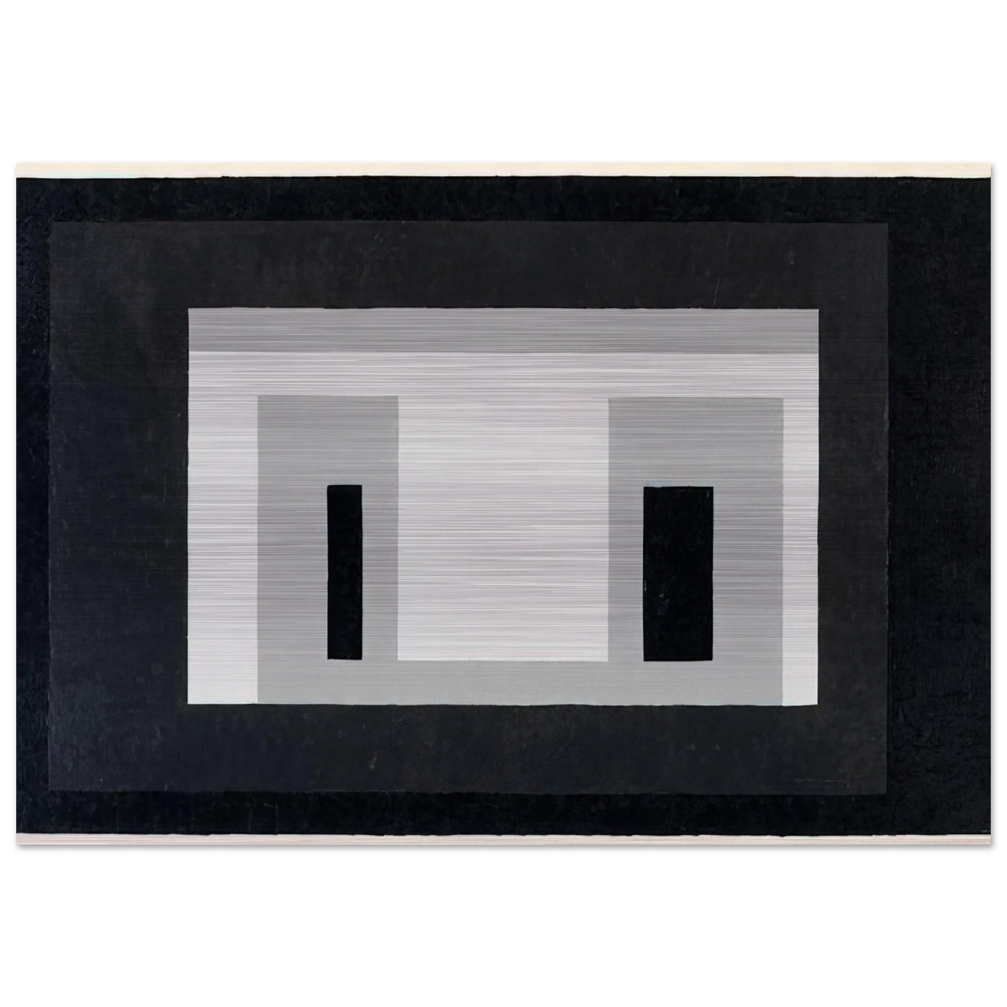VARIANT ADOBE 1948 - Josef Albers Brushed Aluminum Print - 70x100 cm / 28x40 inches | Josef Albers Aluminum Print | Josef Albers Prints