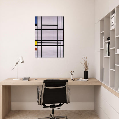 Composition No.10 - Piet Mondrian Brushed Aluminum Print - 70x100 cm / 28x40 inches | Piet Mondrian Aluminum Print | Piet Mondrian Prints